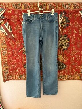 NYDJ Women's Straight-Leg Jeans in Medium Blue Wash